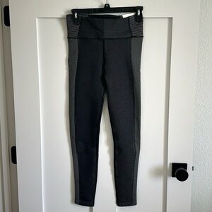 Aerie Offline Women's S 7/8 Leggings High Rise Two Tone Black Gray Stripe New